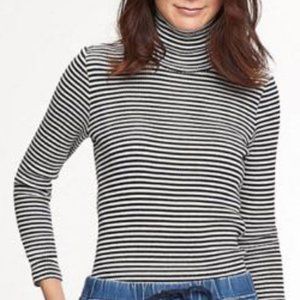 Uniqlo HeatTech Striped Knit Turtleneck